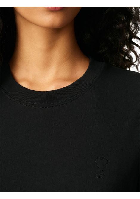 t-shirt tonal adc uomo nera AMI PARIS | UTS341.726001